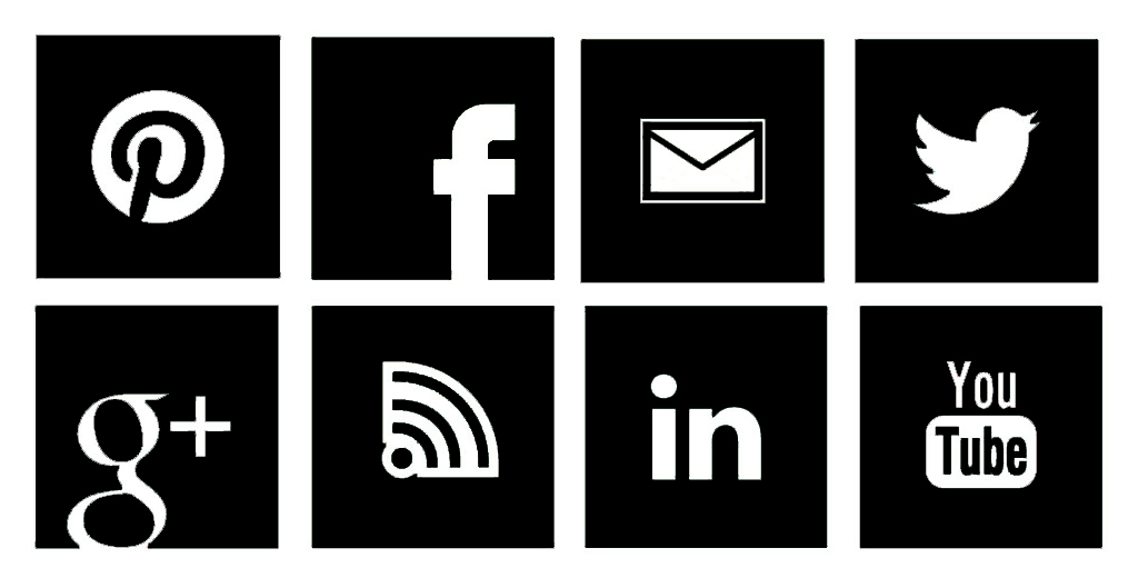 Social Media Icons Black