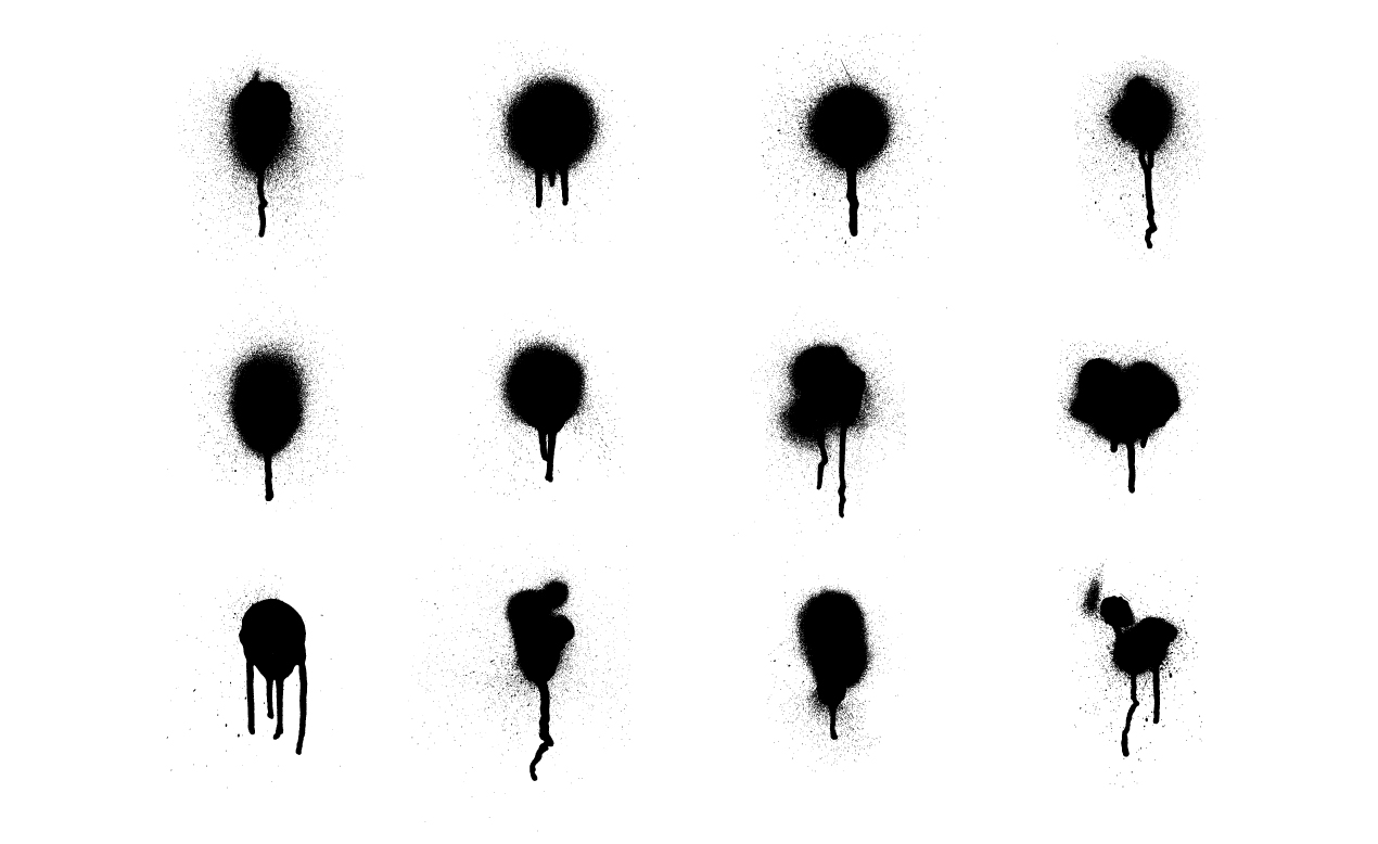 8 Spray-Paint Drip Vector Images