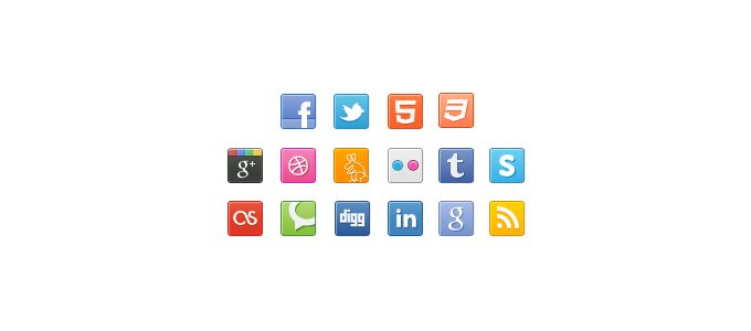 Square Social Icons