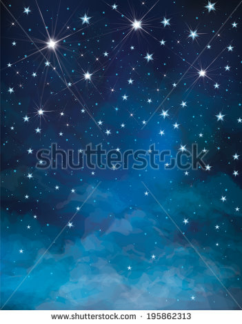 Starry Night Sky Vector