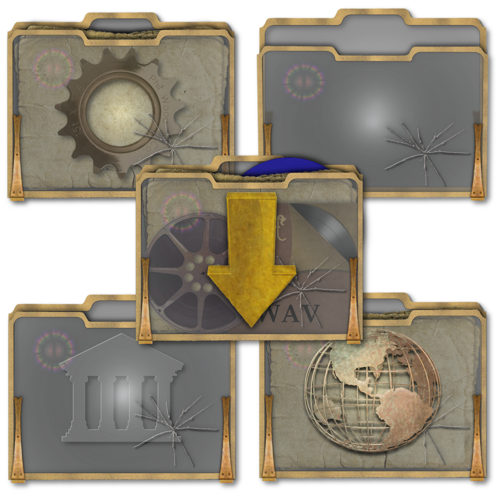 Steampunk Mac Folder Icons