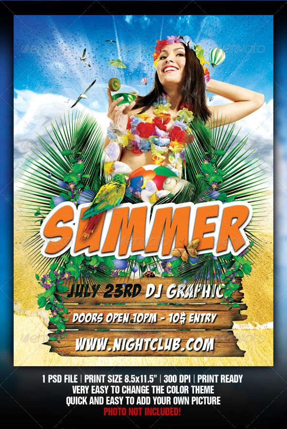 Summer Beach Party Flyer Summer Beach Party Flyer