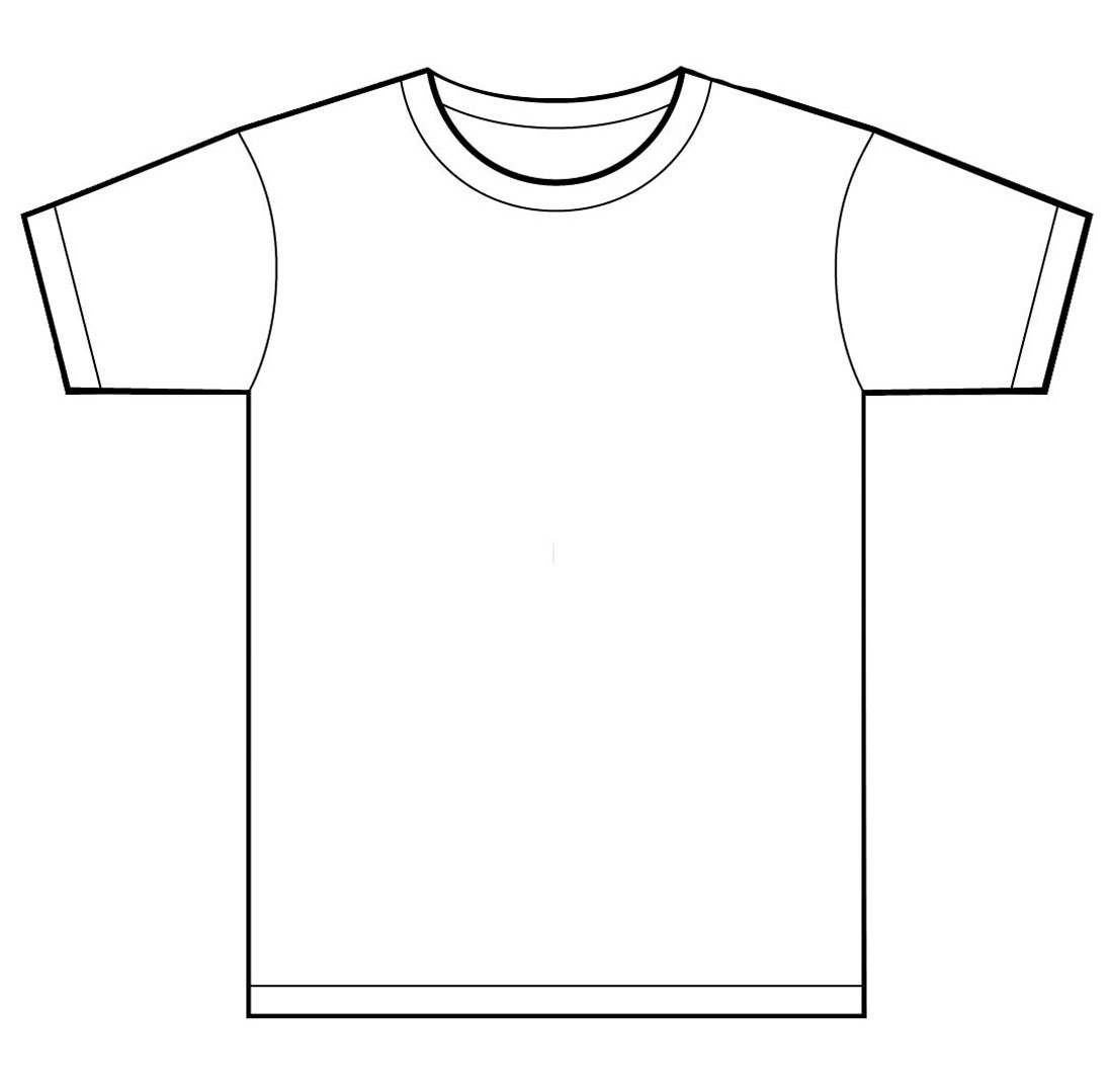 20 T-Shirt Design Template Images - T-Shirt Outline Template, White With Regard To Blank T Shirt Outline Template