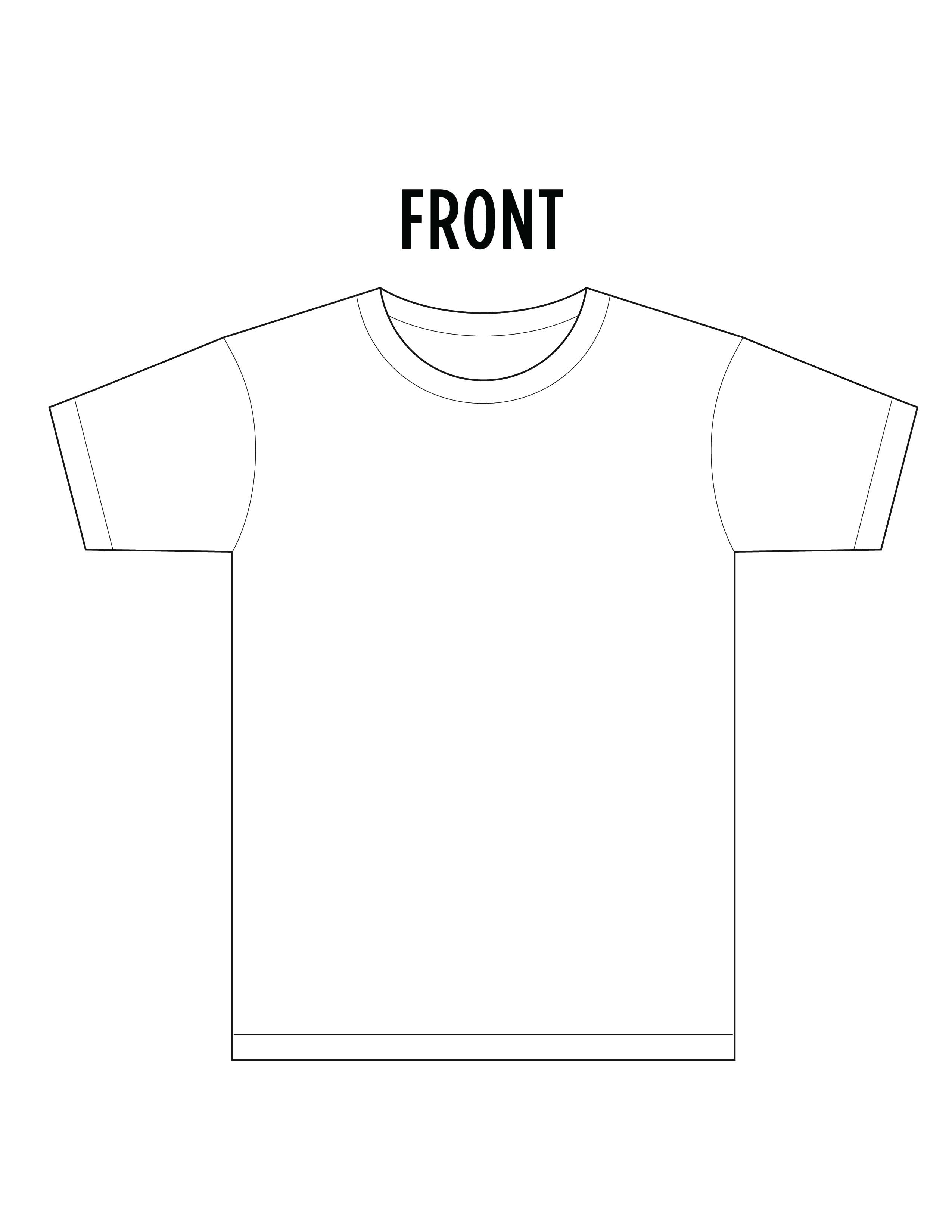 7 TShirt Design Template Images TShirt Outline Template, White T