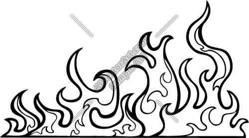 Tribal Flames Vector Art