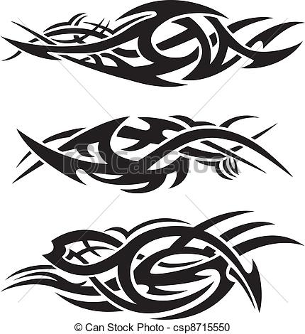 Tribal Flames Vector Clip Art