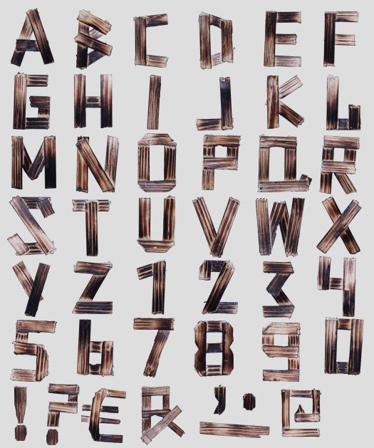 Typography Font for Wood Images
