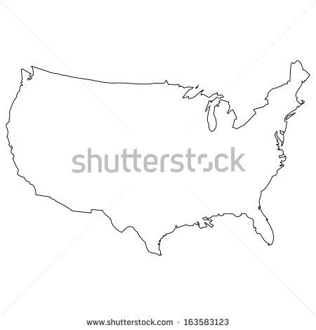 United States Map Outline Vector