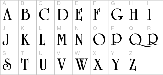 University Roman Font