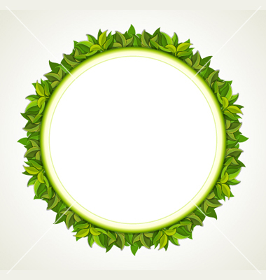 Vector Circle Frame Leaves Vector Circle Frame Leaves
