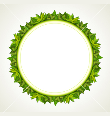 Vector Circle Frame Leaves