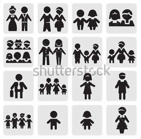 Vector People Icons Black