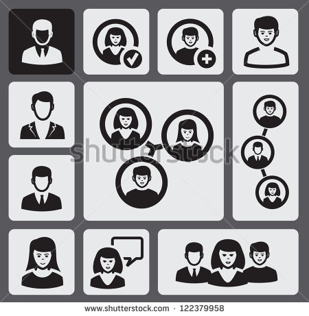 Vector People Icons Black