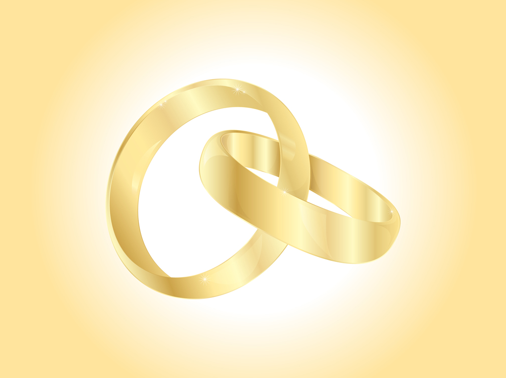 Vector Wedding Rings Clip Art