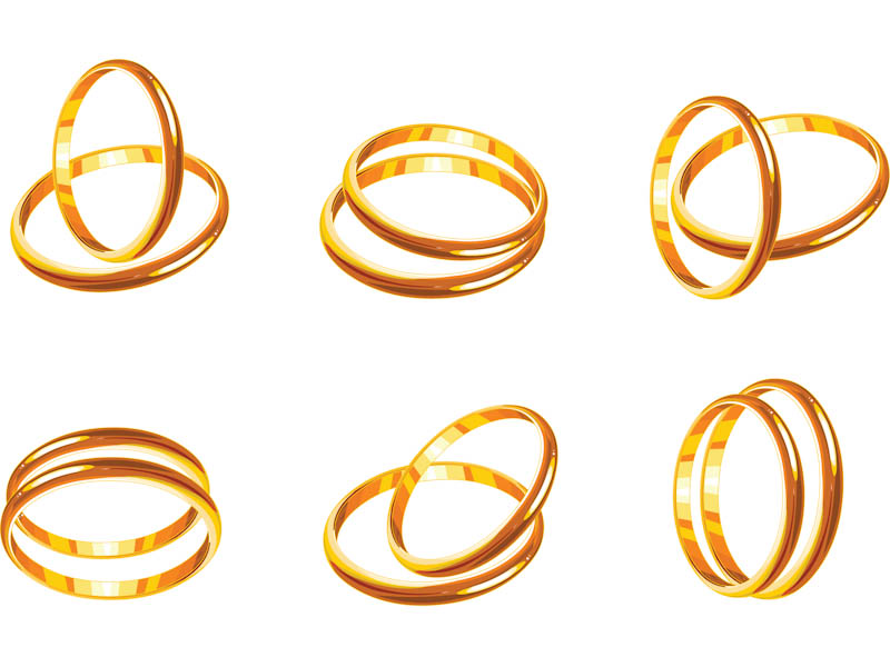 Vector Wedding Rings Clip Art