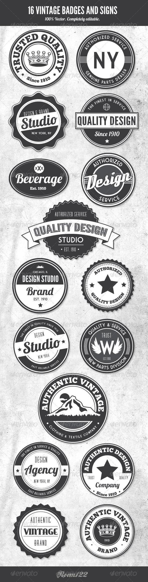 Vintage Logos and Badges Vintage Logos and Badges