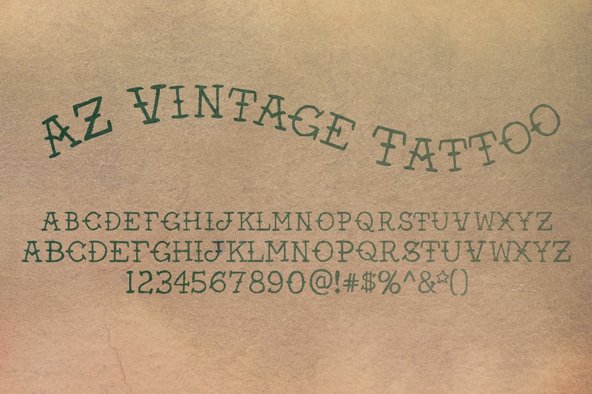 Vintage Tattoo Lettering Font