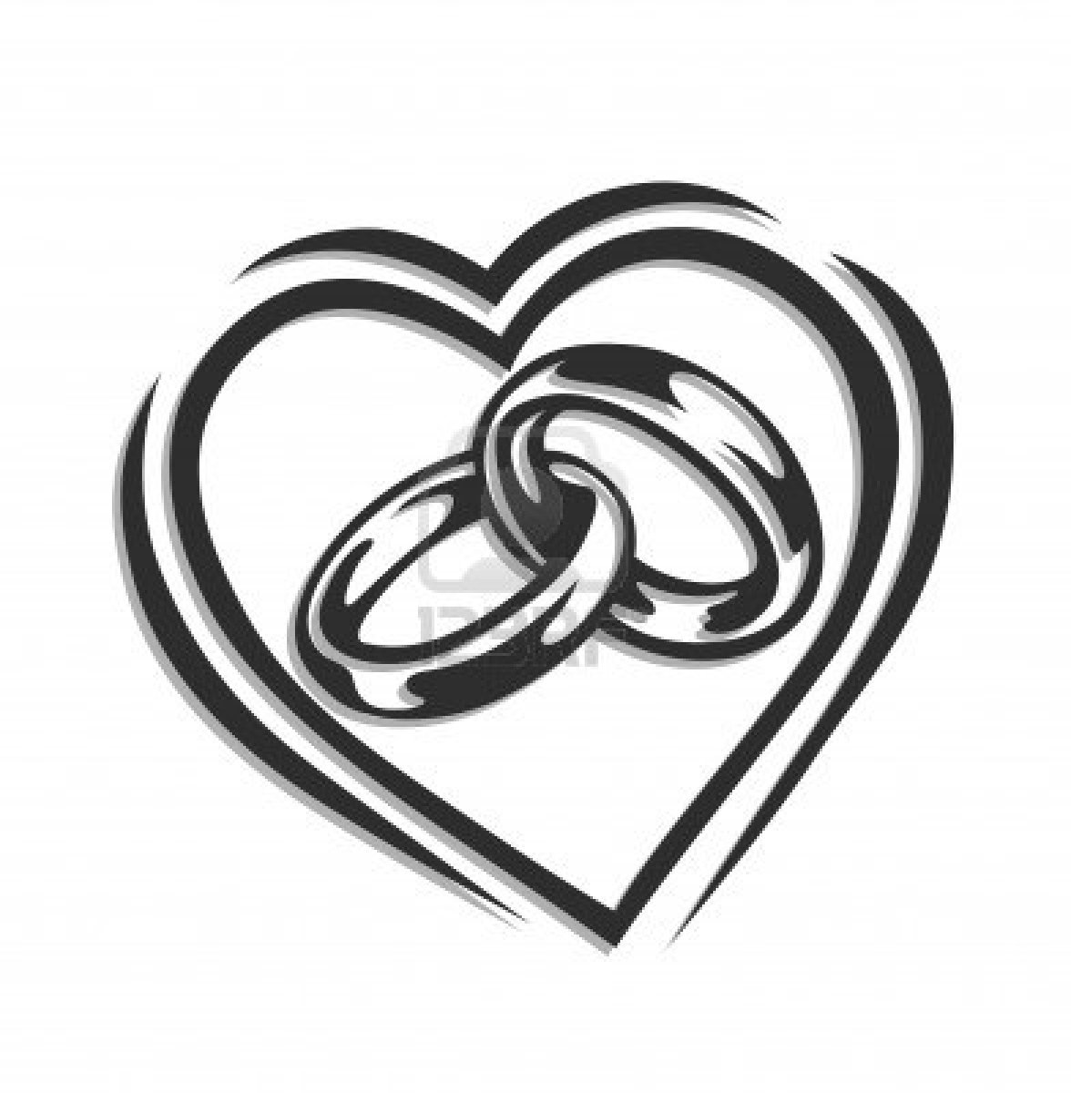 Wedding Ring Clip Art Black and White