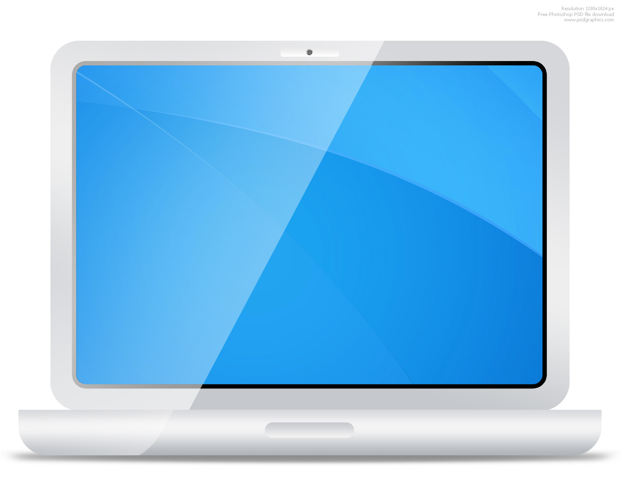 White Laptop Icon