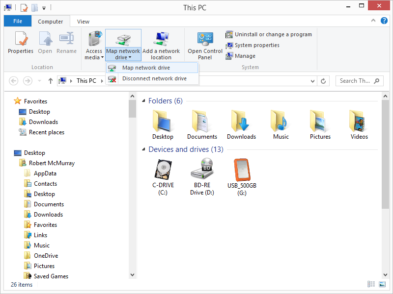 Windows 8 Network Drive Icon