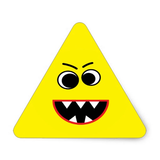 Yellow Smiley Face Triangle Yellow Smiley Face Triangle