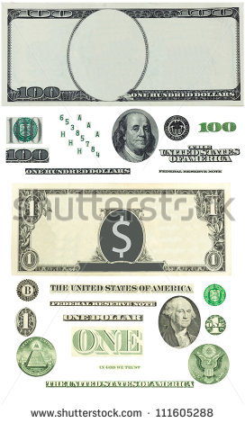 new 100 dollar bill scan for artwork