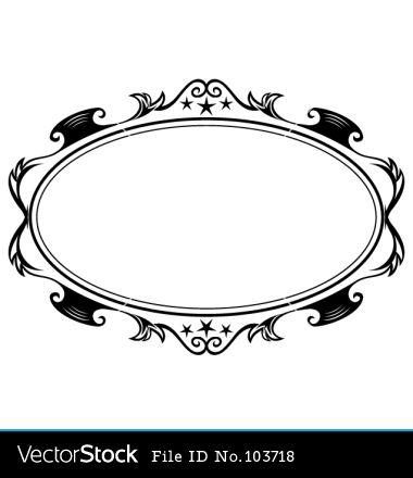 Antique Oval Frame Vector