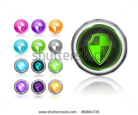 Antivirus Icon Black and Yellow