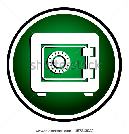 Bank Safe Icon Vector