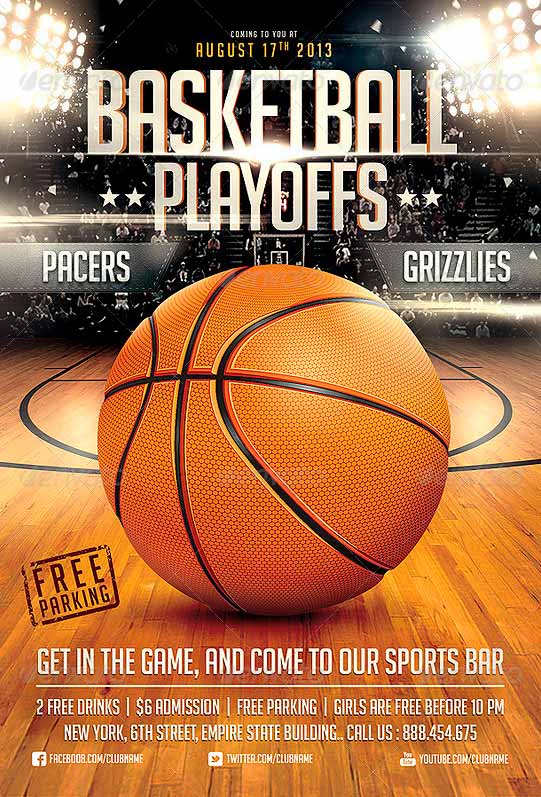 Basketball Game Flyer Template