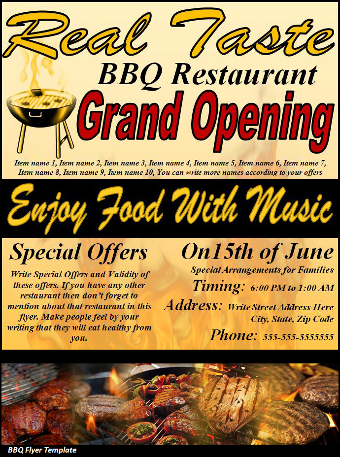 BBQ Flyer Template Free