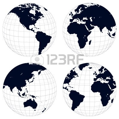 Black and White Globe Vector