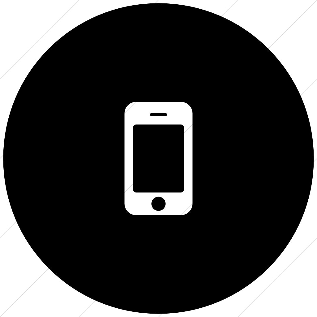 Black and White Phone Icon