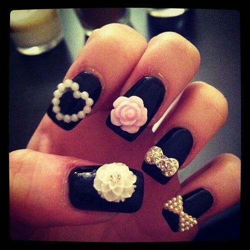 Black Nail Art Tumblr