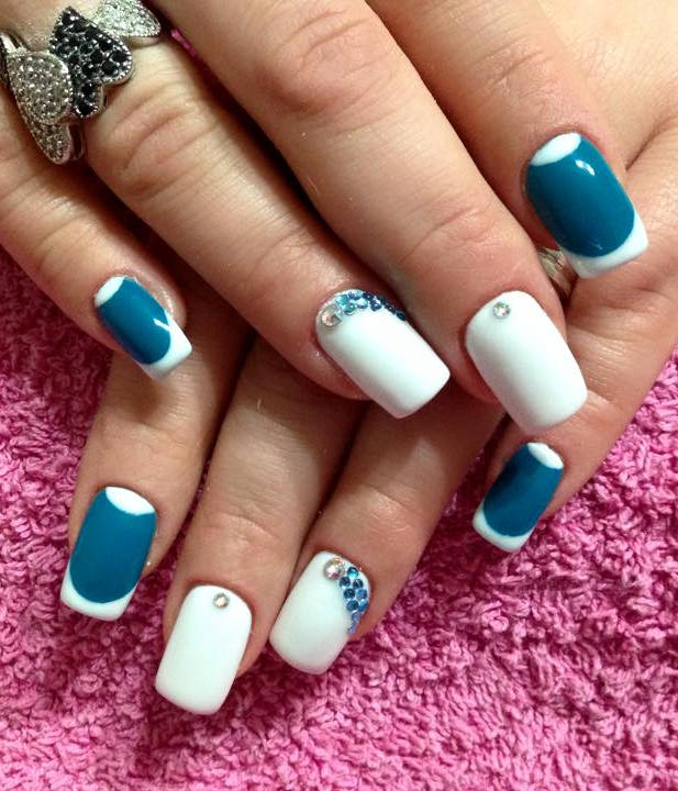 Blue and White Nail Designs Tumblr