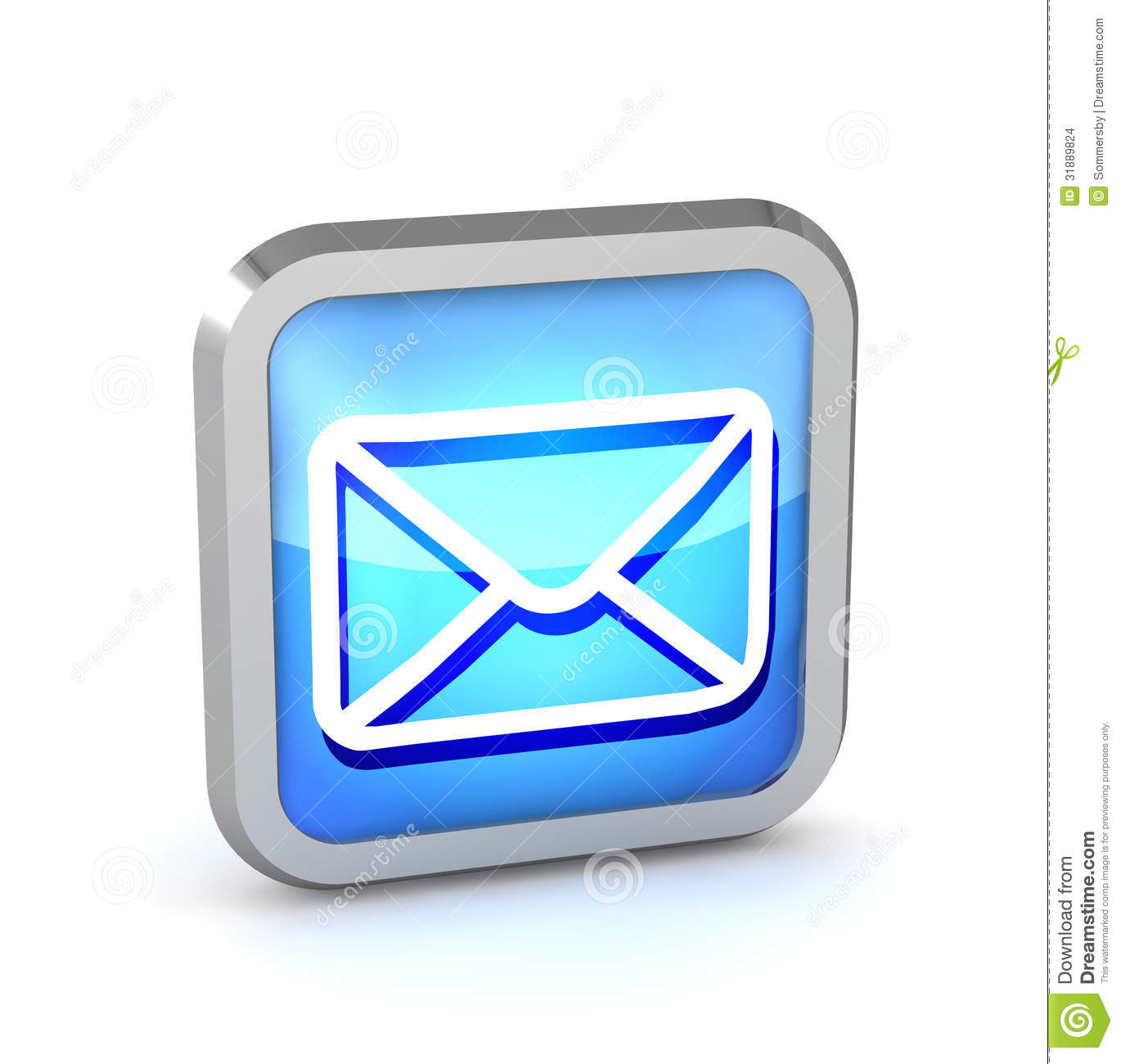 Blue Email Button Icon