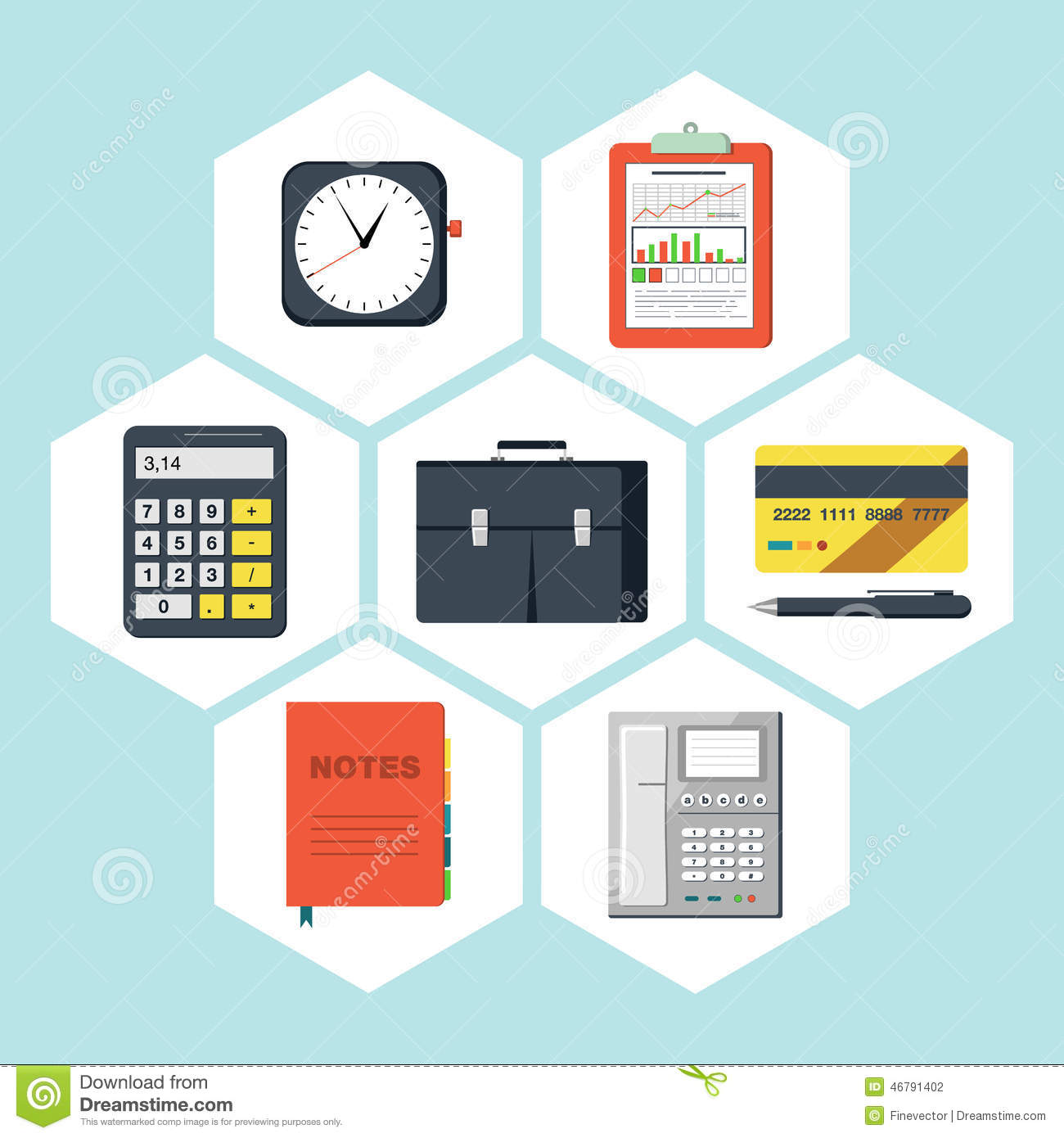 Business Icons Vector Flat