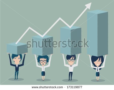 Business People Stock Graph