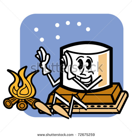 Campfire Marshmallow Cartoon