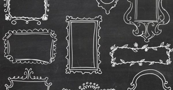 Chalkboard Doodle Frames Free