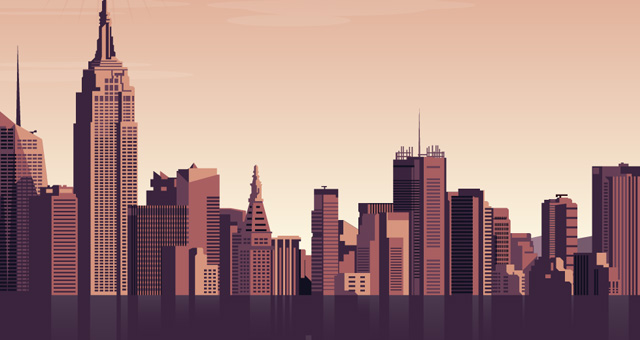 Chicago City Skyline Vector