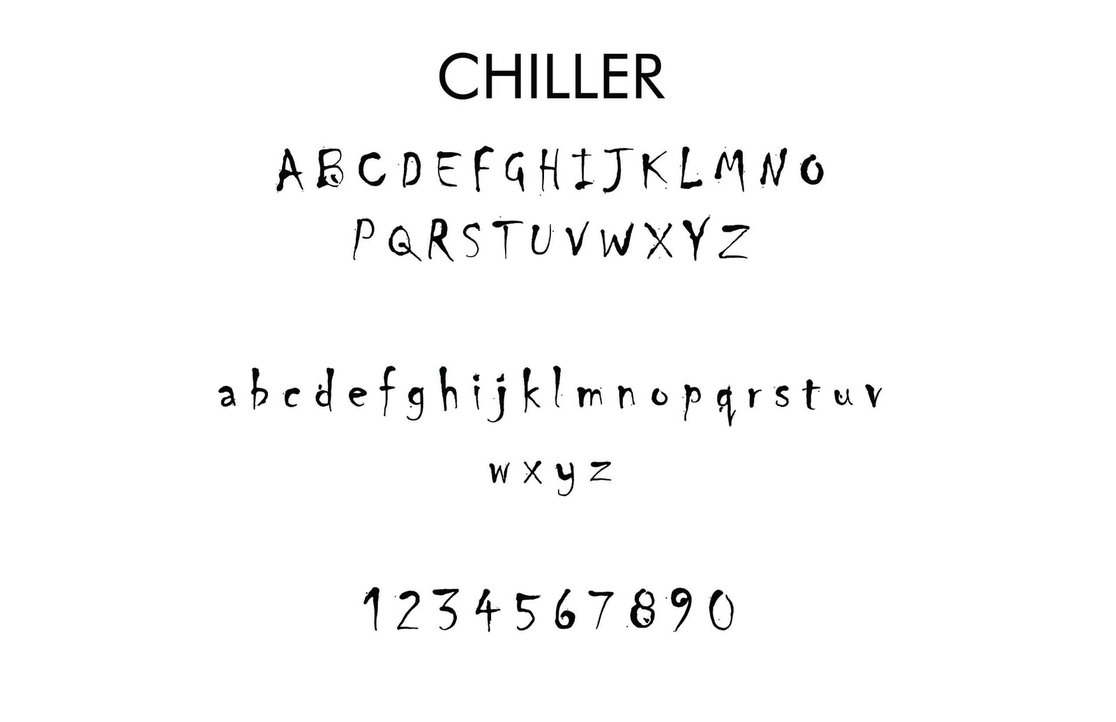 Chiller Font for Microsoft Word