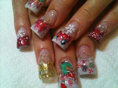 Christmas Acrylic Nail Designs 2015