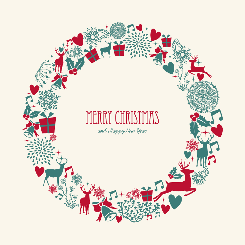 10 Christmas Wreath Vector Images