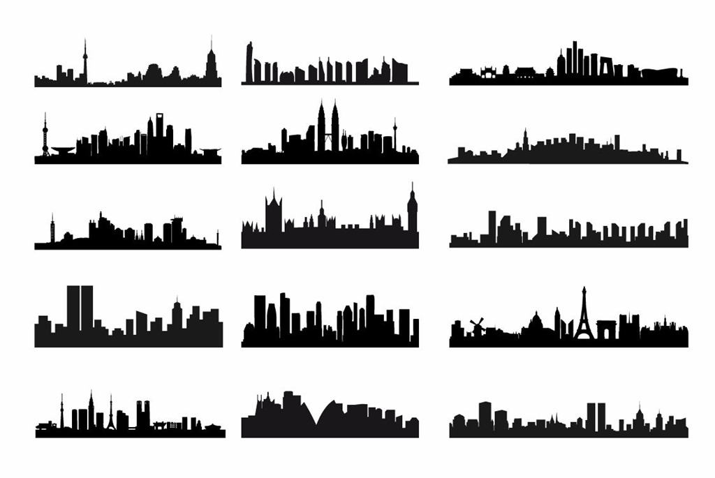 City Landscape Silhouette Vector