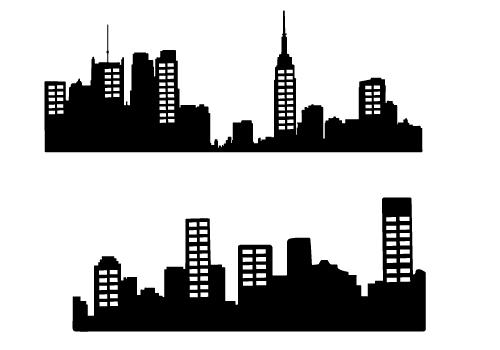 City Skyline Silhouette Vector