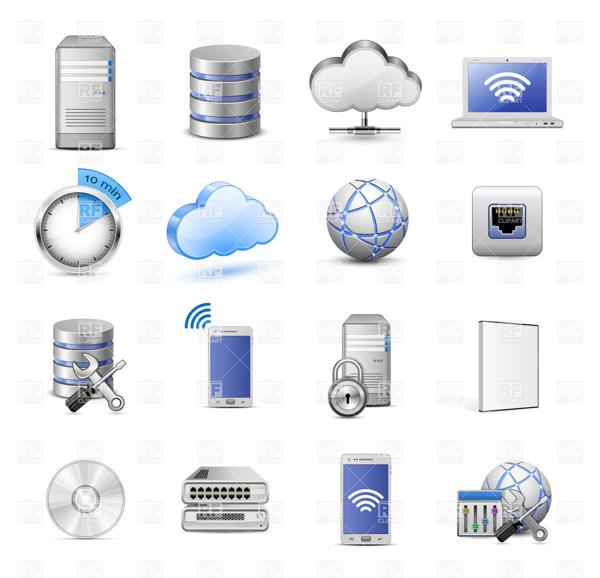 Cloud Database Server Icon Cloud Database Server Icon
