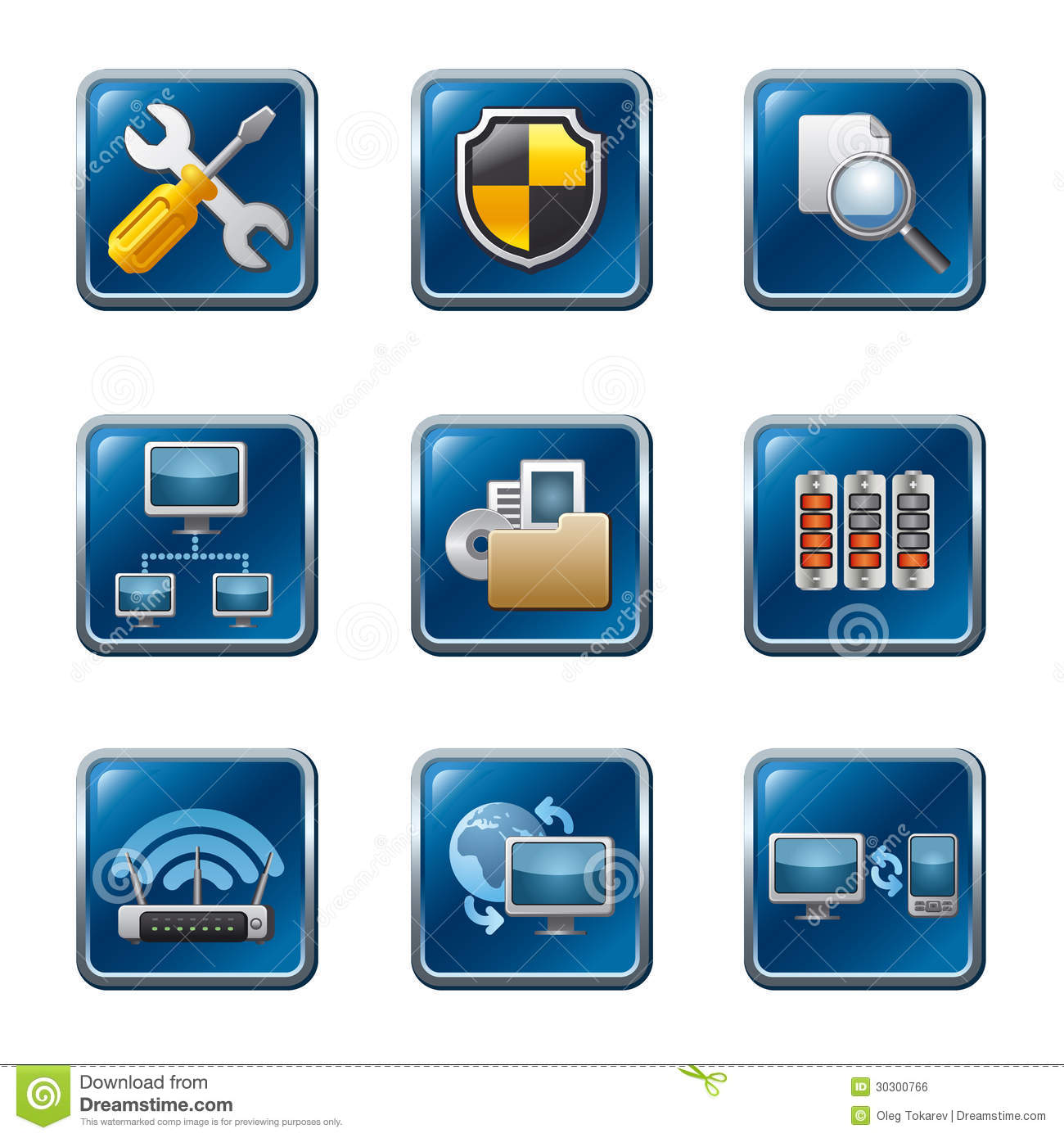 Computer Network Icon Set