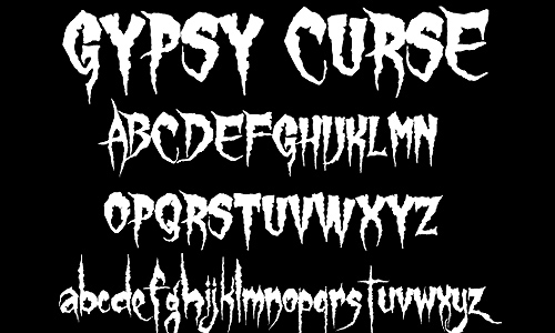 Creepy Letter Fonts Alphabet