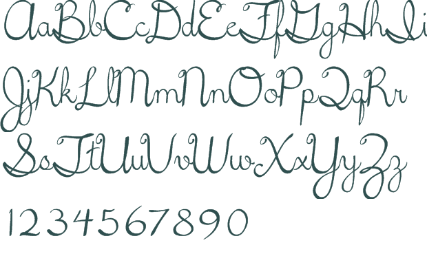 Cursive Font Alphabet Letters Cursive Font Alphabet Letters